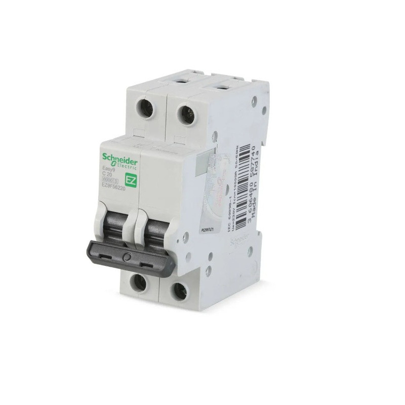 Interruptor Termomagnético Schneider Electric Easy 9 2x20A Blanco PVC