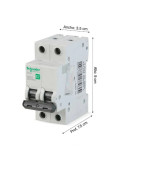 Interruptor Termomagnético Schneider Electric Easy 9 2x20A Blanco PVC