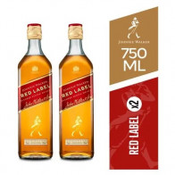 Pack Whisky JOHNNIE WALKER Red Label Botella 750ml x 2unidades