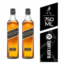 Pack Whisky JOHNNIE WALKER Black Label Botella 750ml x 2unidades
