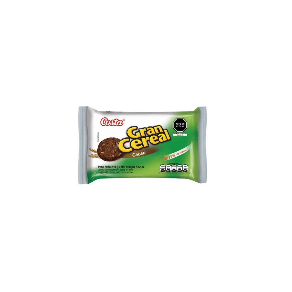Galletas de Cacao COSTA Gran Cereal Paquete 6 Unidades