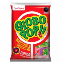 Chupetes GLOBO POP!! Con chicle sabores surtidos Bolsa 480Gr
