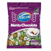 Caramelos ARCOR Sabor a menta con chocolate Bolsa 409Gr