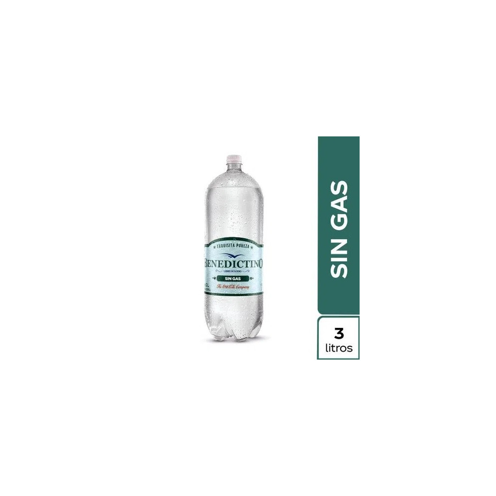Agua sin Gas BENEDICTINO Botella 3L
