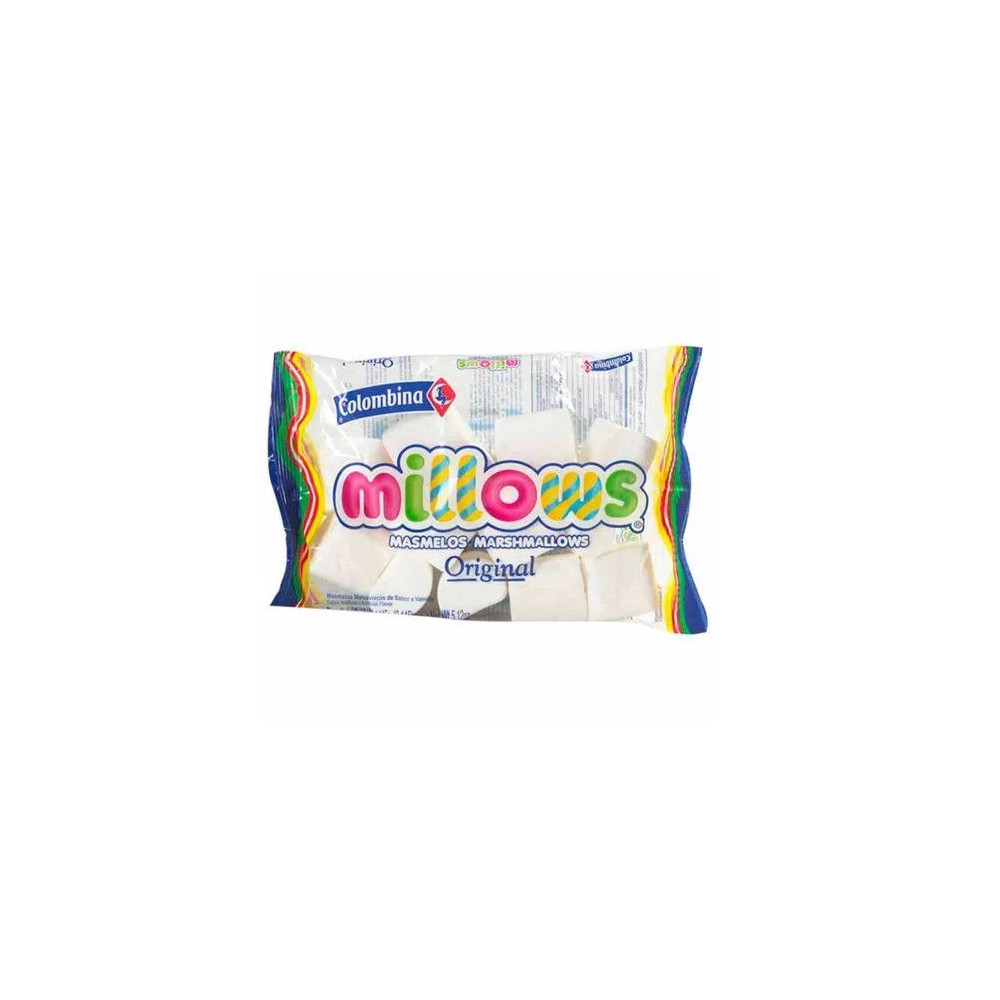 Marshmallow COLOMBINA Millows sabores frutados forma de arcoiris Bolsa 145Gr