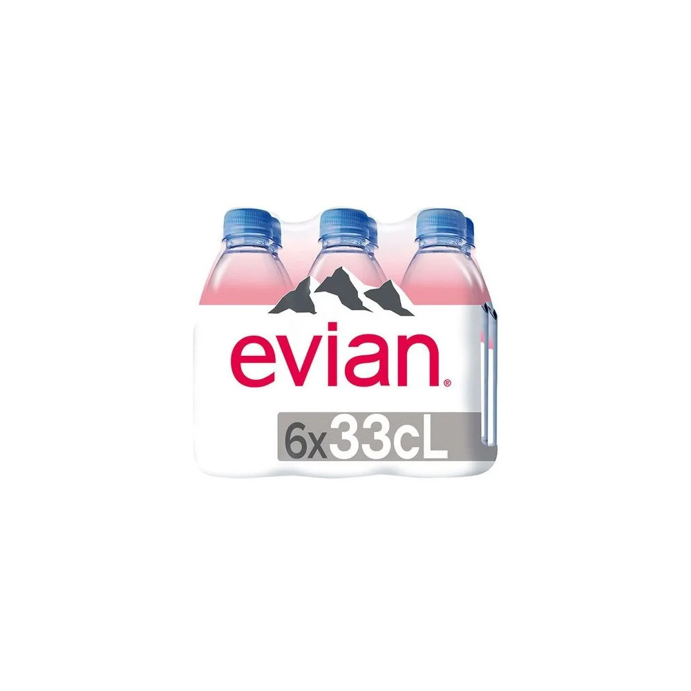 Agua Mineral EVIAN Sin Gas Paquete 6un Botella 330ml