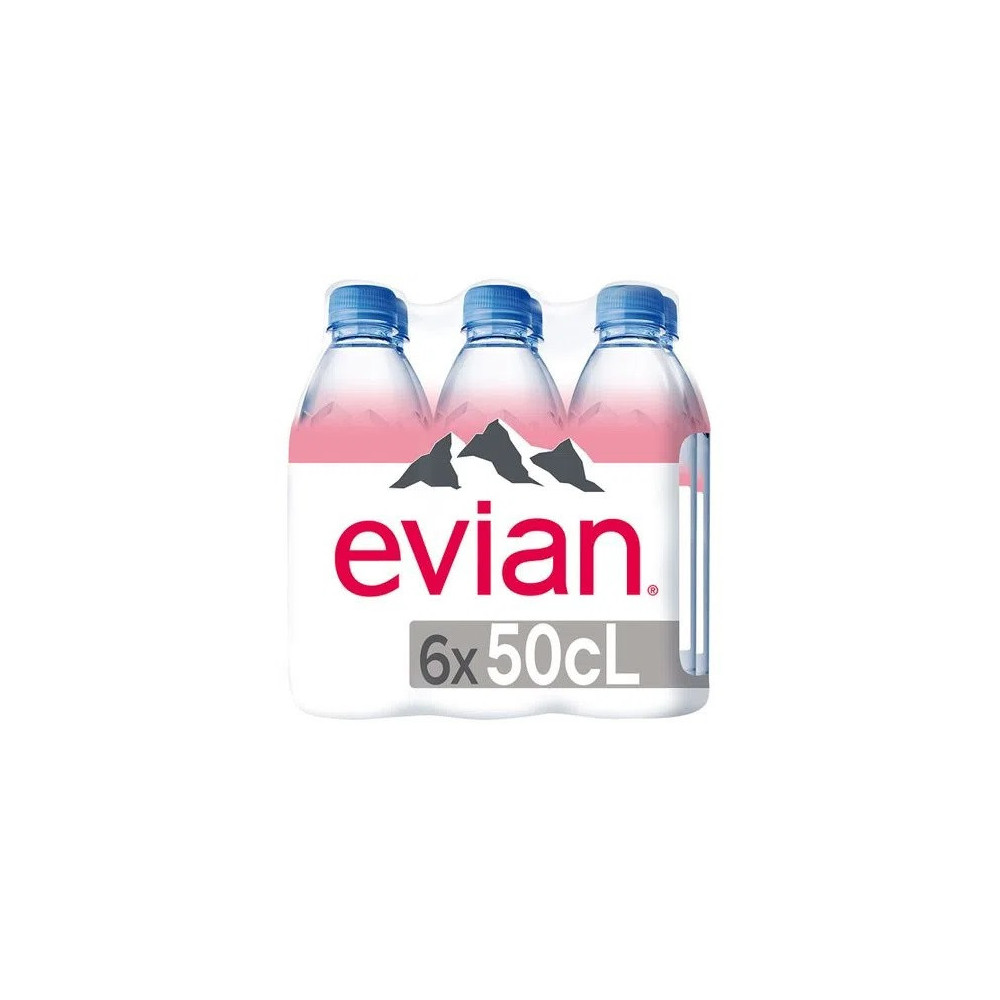 Agua Mineral EVIAN sin Gas Botella 500ml Paquete 6unidades