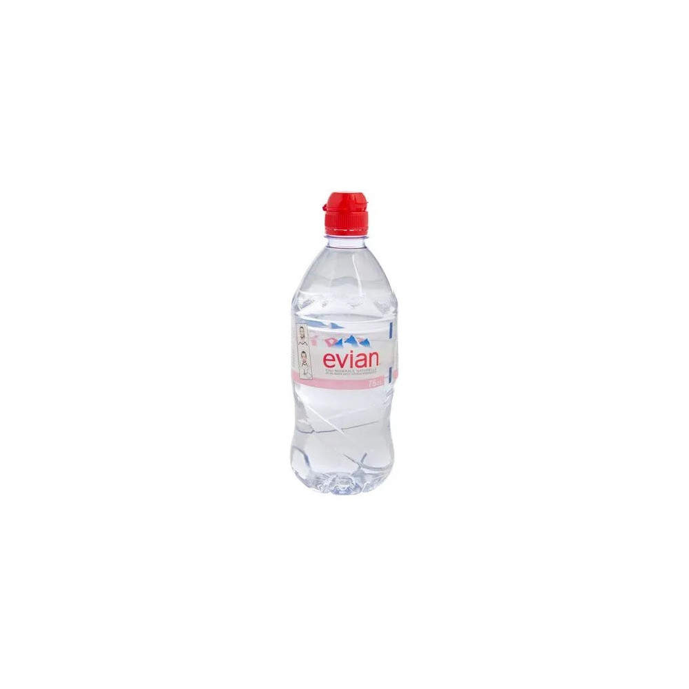 Agua Mineral EVIAN sin Gas Botella con Tapa Sport 750ml