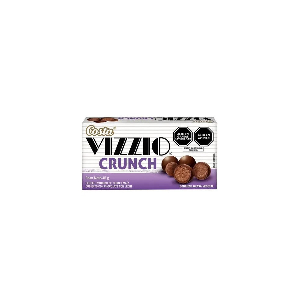Chocolate COSTA Vizzio Gragea Crunch Caja 45g