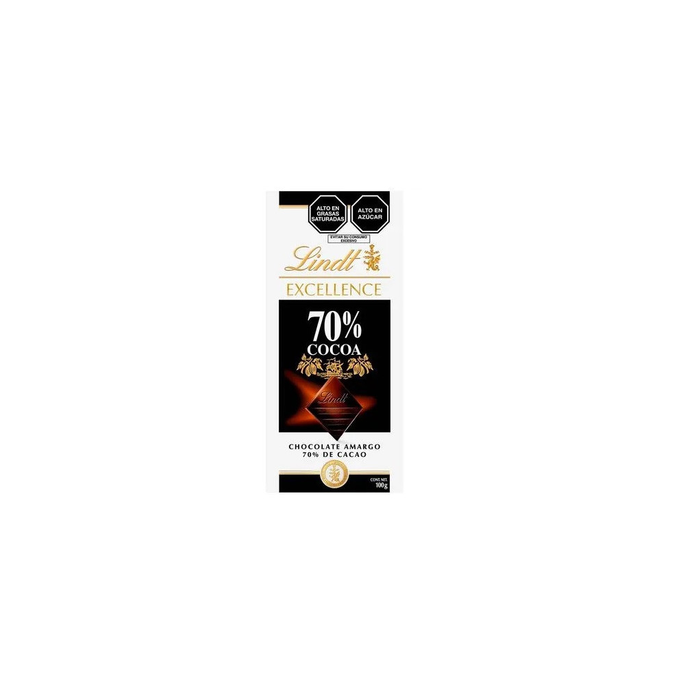 Chocolate Amargo LINDT Excellence 70% Cocoa Caja 100g