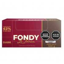 Chocolate LA IBÉRICA Fondy Dark 62% Barra 50g Caja 10un