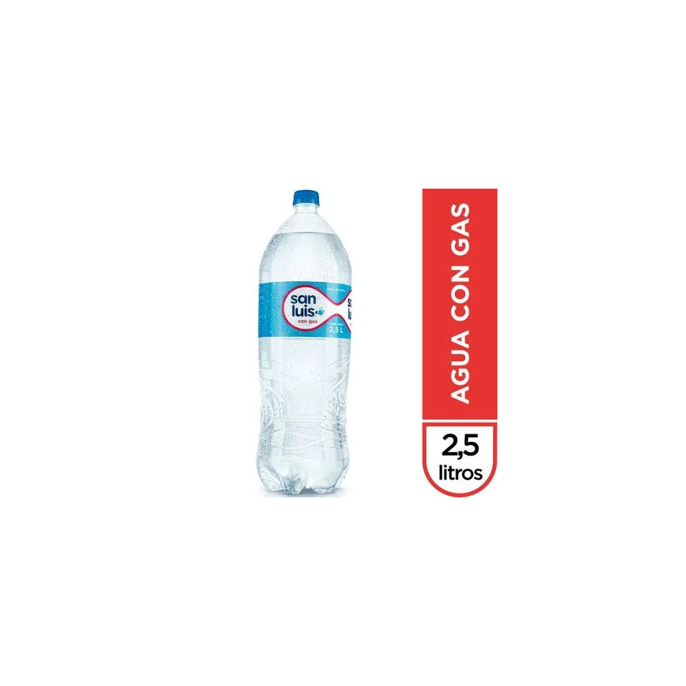 Agua Mineral SAN LUIS Con Gas Botella 2.5L