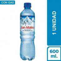 Agua Mineral SAN MATEO Con Gas Botella 600ml