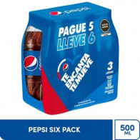 Gaseosa PEPSI Botella 500ml Paquete 6und