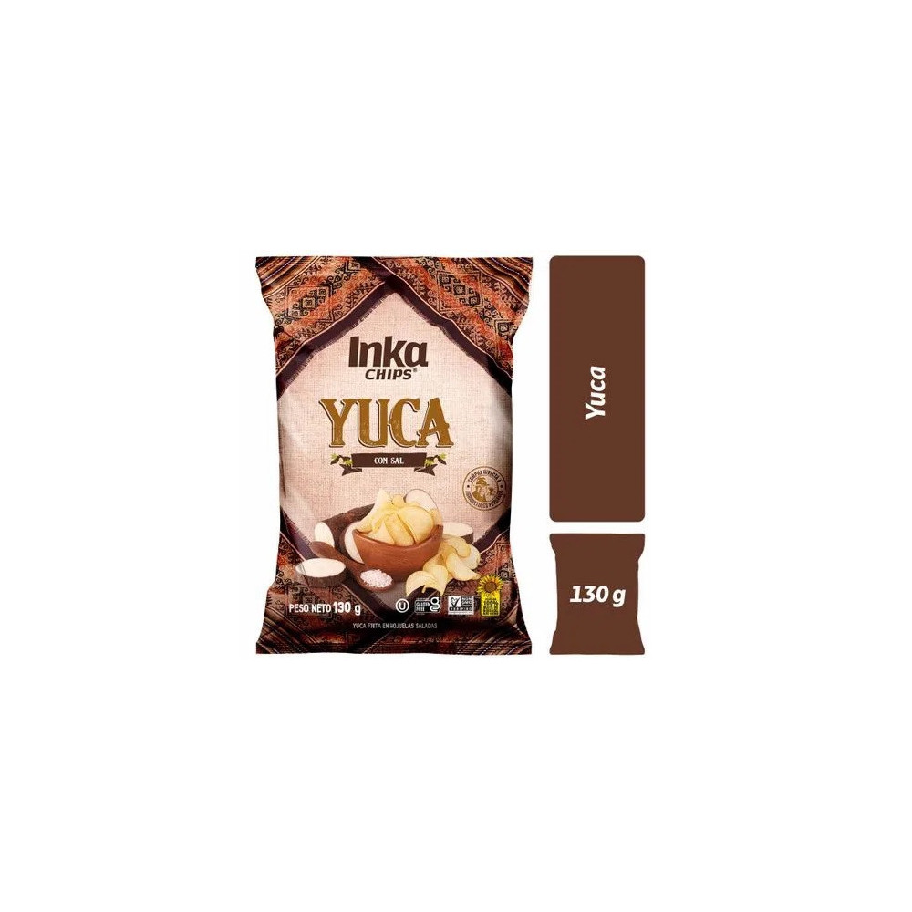 Piqueo INKA CHIPS Yucas fritas en hojuelas Bolsa 130Gr