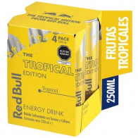 Bebida Energizante RED BULL Tropical Edition Paquete 4un Lata 250ml