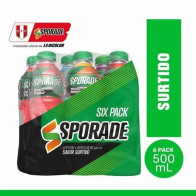 Bebida Rehidratante SPORADE Sabores Surtidos Botella 500ml Paquete 6unidades