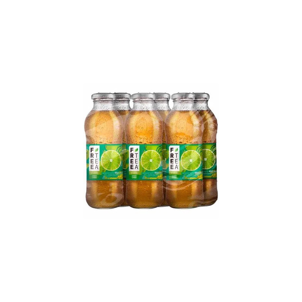 Té Verde FREE TEA Sabor Limón Botella 450ml Paquete 6unidades