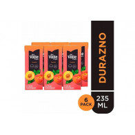 Néctar FRUGOS DEL VALLE Sabor a Durazno Caja 235ml Six Pack