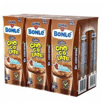 Leche Chocolatada BONLÉ UHT Tetrapack 180ml Paquete 6un