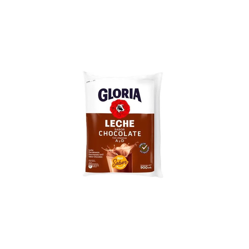 Leche Chocolatada UHT GLORIA Bolsa 900ml