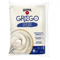 Yogurt Batido GLORIA Griego Sabor Natural Bolsa 800g