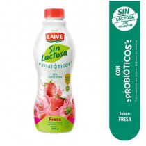 Yogurt LAIVE sin Lactosa Sabor a Fresa Botella 946g