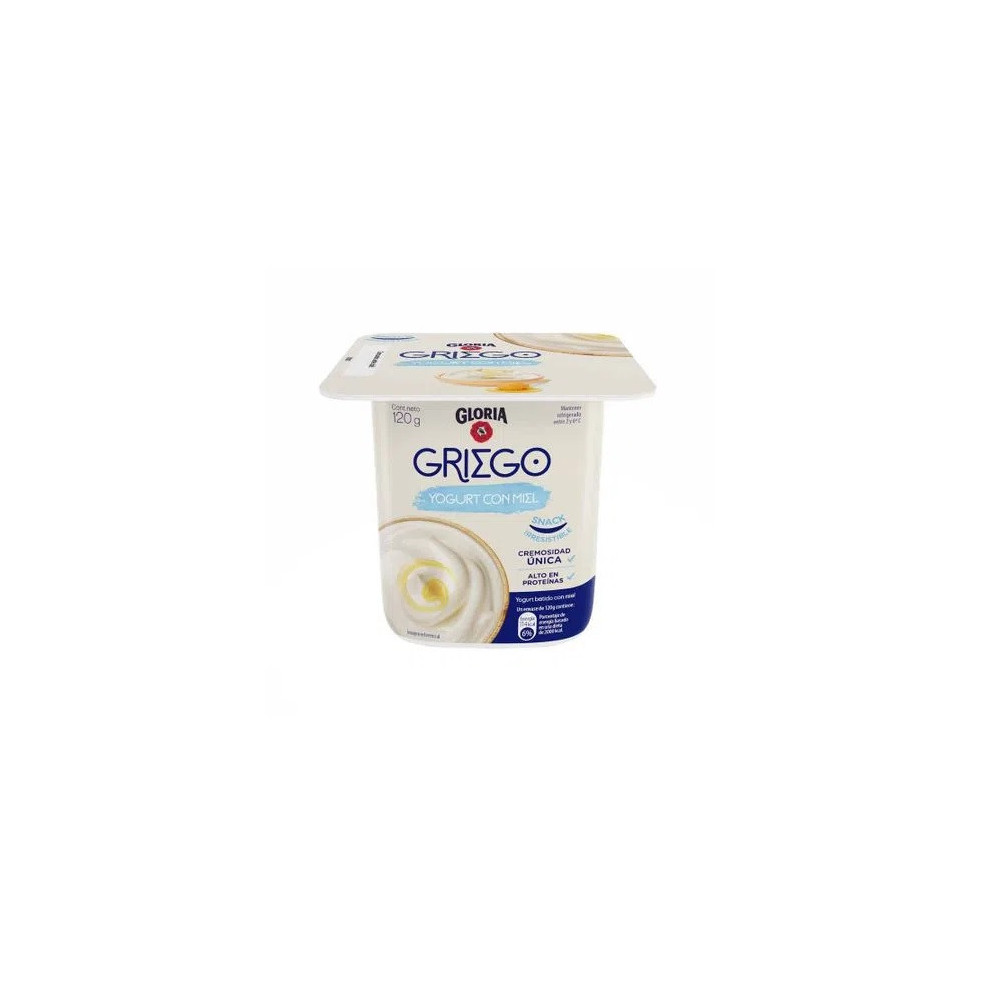 Yogurt Batido GLORIA Griego con Miel Vaso 120g