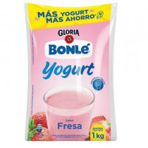 Yogurt de Fresa Parcialmente Descremado BONLÉ Bolsa 1Kg