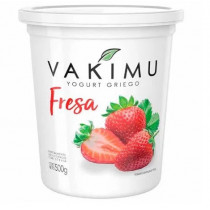 Yogurt Griego VAKIMU Sabor a Fresa Pote 500g