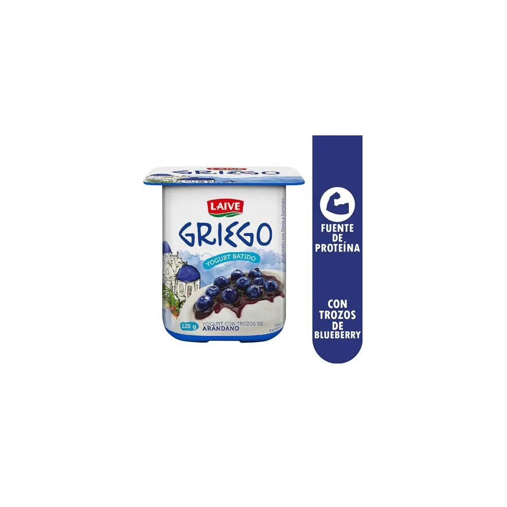 Yogurt Griego LAIVE con Trozos de Blueberry Vaso 120g