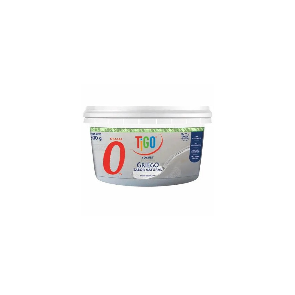 Yogurt Griego TIGO Sabor Natural Pote 500g