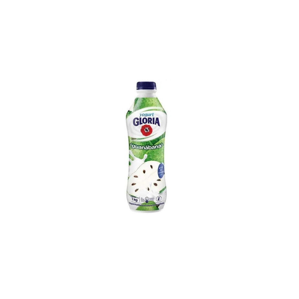 Yogurt Parcialmente Descremado GLORIA Sabor a Guanábana Botella 1Kg