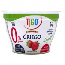 Yogurt TIGO Premium Estilo Griego Light Fresa Vaso 160g