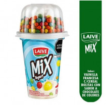 Yogurt LAIVE Mix Vainilla Francesa con Bolitas de Colores Vaso 125g