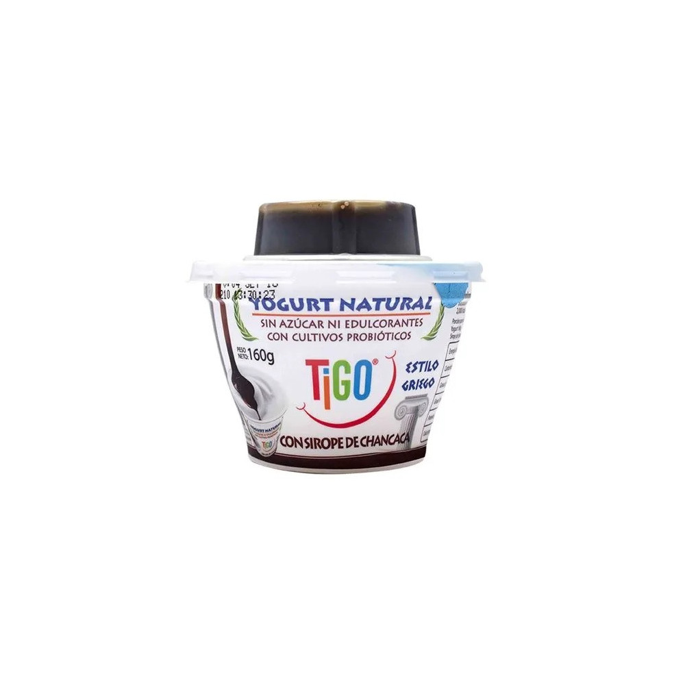 Yogurt TIGO Premium Natural con Sirope de Chancaca Vaso 160g