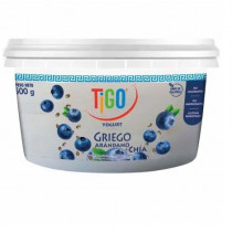 Yogurt Griego TIGO Sabor Arándanos con Chía Pote 500g