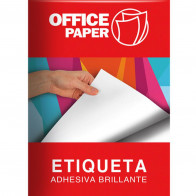 PAPEL ADHESIVO BLANCO BRILLANTE 180 G A4 100 HOJAS