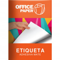 PAPEL ADHESIVO BLANCO MATE 180 G A4 100 HOJAS