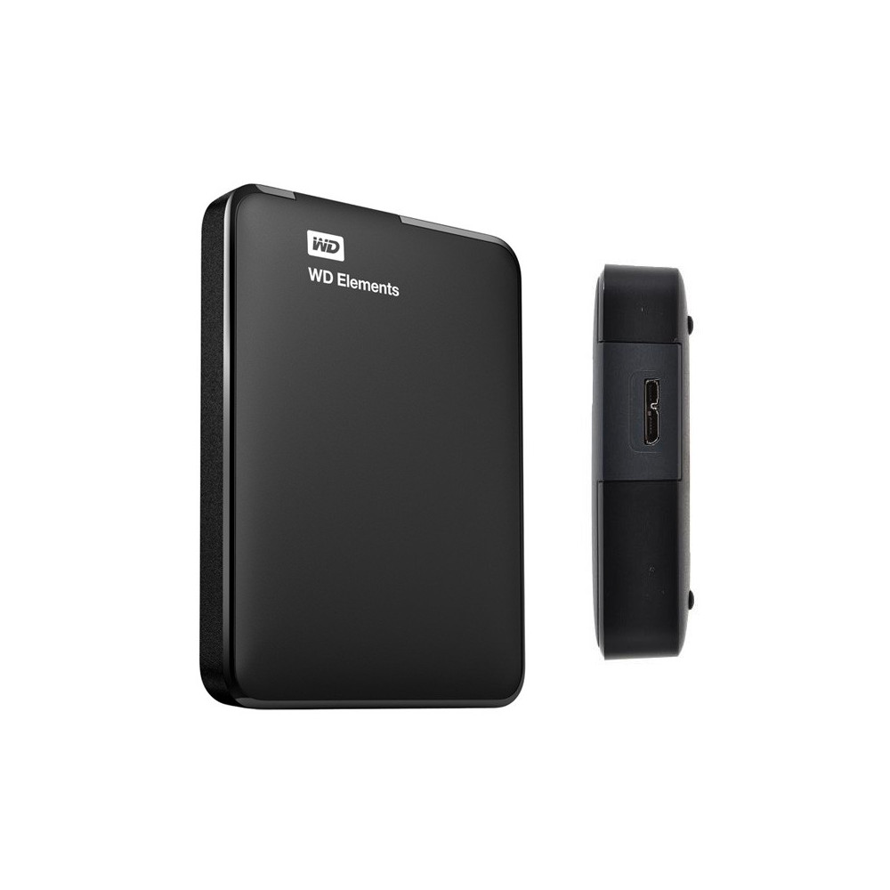 Disco duro externo Western Digital Elements Portable, 1 TB, USB 3.0, negro.