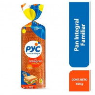Pan de Molde Integral PYC Mediano Bolsa 500g