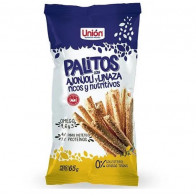 Palitos UNIÓN con Ajonjolí y Linaza Paquete 65g