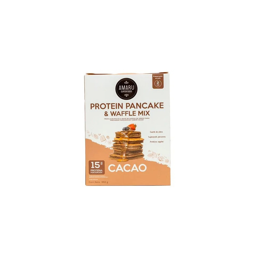 Mezcla en Polvo AMARU Superfoods Protein Pancake de Cacao Caja 350g