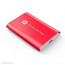 Disco duro externo estado sólido HP P500, 500GB, Rojo, USB 3.1 Tipo-C.