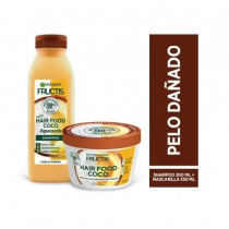 Pack FRUCTIS Hair Food Coco Shampoo Frasco 300ml + Crema de Tratamiento Frasco 350ml