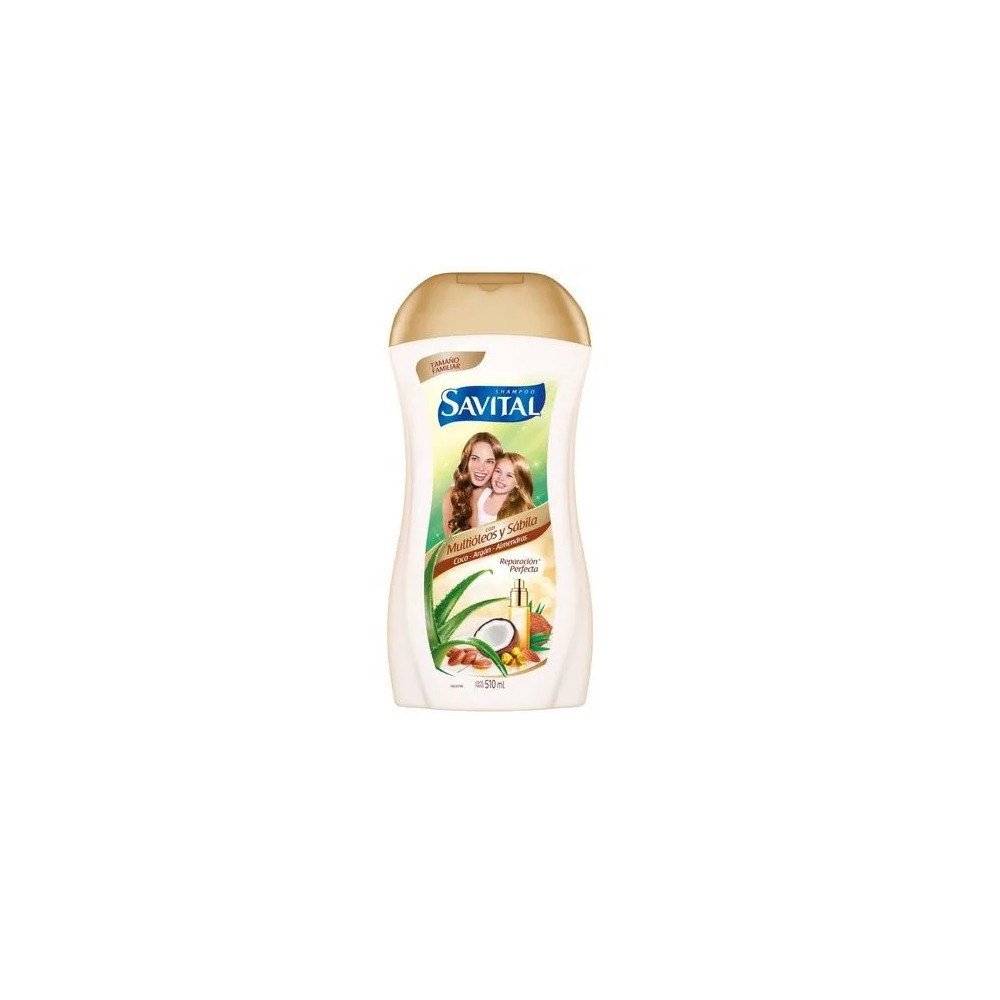 Shampoo SAVITAL con Multióleos y Sábila Frasco 510ml