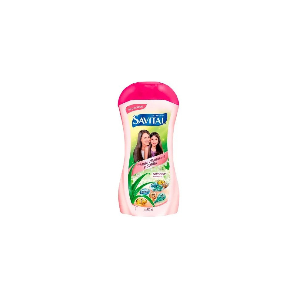 Shampoo SAVITAL MultiVitaminas y Sábila Frasco 510ml
