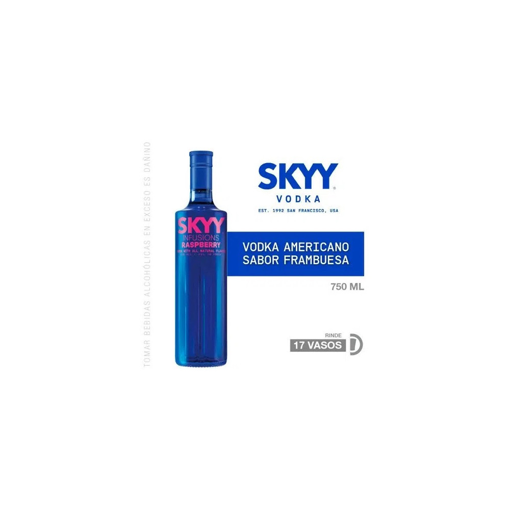 Vodka SKYY Raspberry Botella 750ml