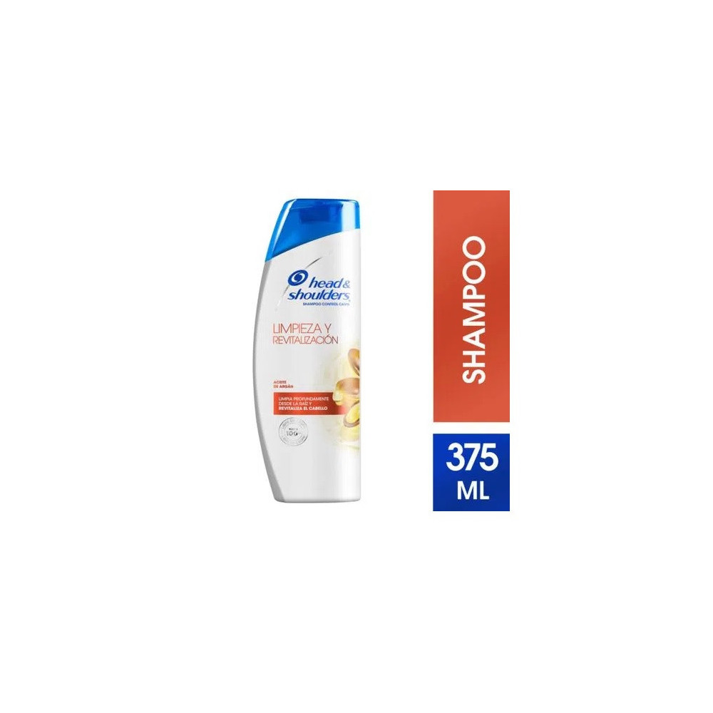 Shampoo HEAD & SHOULDERS Limpieza y Revitalización Aceite de Argán Control Caspa Frasco 375ml