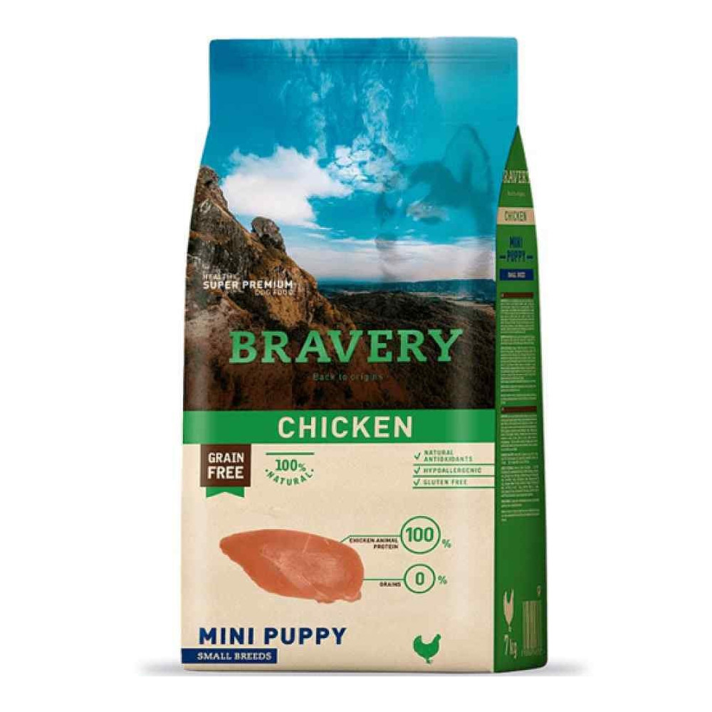 Bravery Chicken Mini Puppy Small Breeds Alimento Seco Perro 2 KG